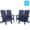 Flash Furniture 4 Pack Navy Modern 4 Slat Back Adirondack Chairs 4-JJ-C14509-NV-GG - alternate 2